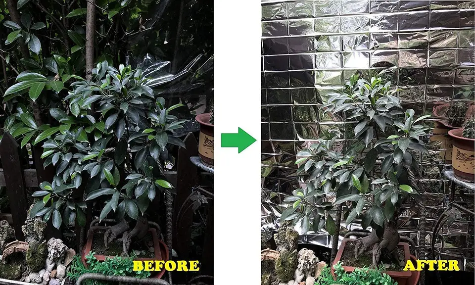 Pellicola Riflettente Mylar Per Piante - 4 Pezzi 200x150cm Per Serra E Giardino