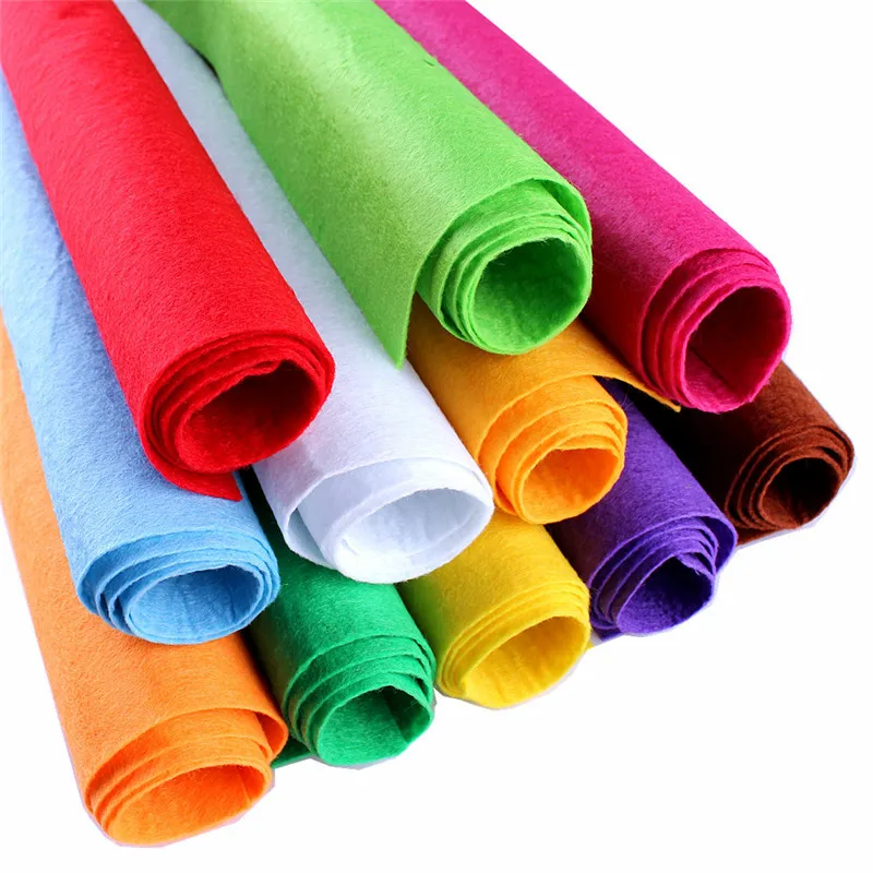 

50*40CM large 1Pc Non-woven Felt Fabric Polyester Cloth Felts DIY Kindergarten supplies for Sewing Dolls Crafts accessories