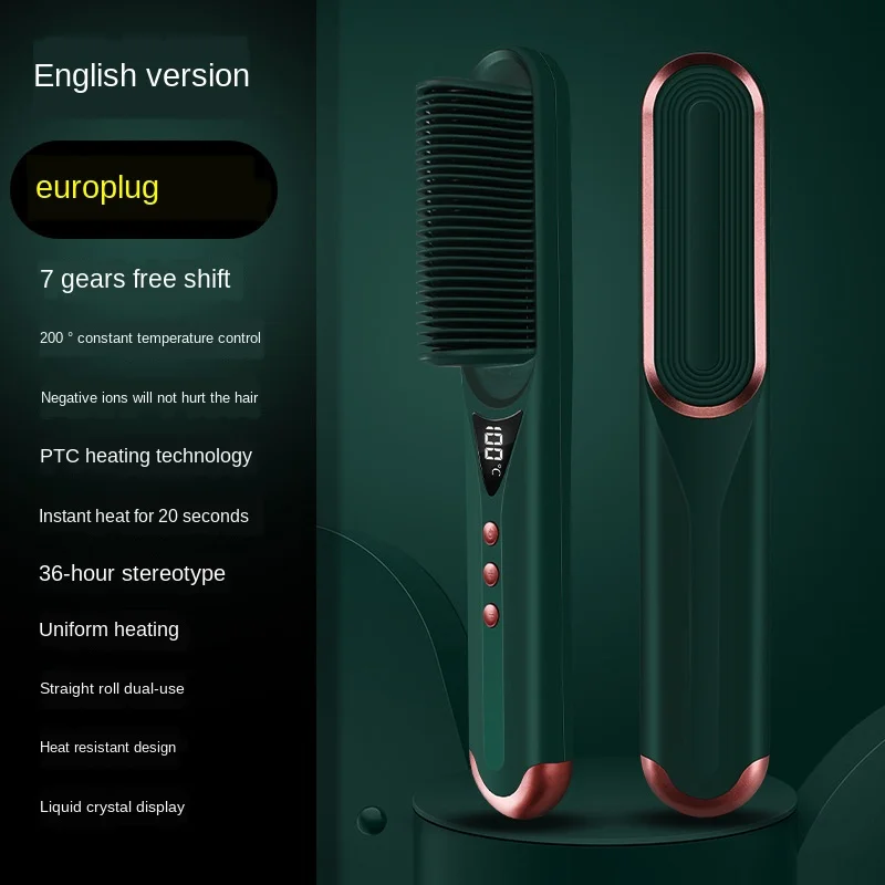 

Fashion Hair Straightener Comb Straightening Brush PTC Heating Comb Hair Straight Corrugation Curling Iron Hair Curler Comb