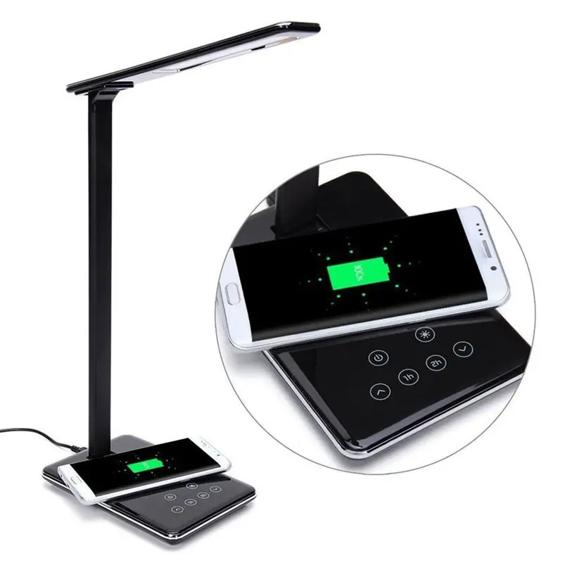 

Press Control Led Desktop Lamp Qi Wireless Charging For Samsung Galaxy S7 Edge Desk Led Lamp With Qi-Enabled Wireless Charger Bl