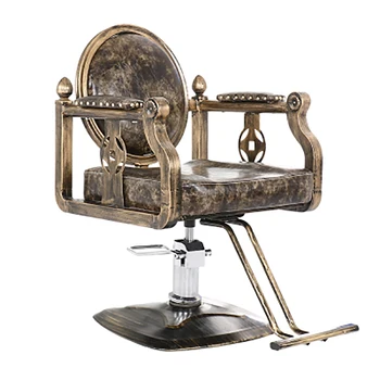 

Schoonheidssalon Retro Barber Chairs Soft Salon Stools Beauty Salon Retro Armchair Adjust Makeup Chair Hair Salon Furniture