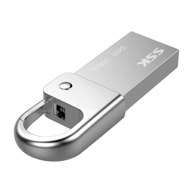 USB флеш накопитель SSK SFD257 2 0 8 ГБ 16 32 металлическая ручка кольцо для ключей