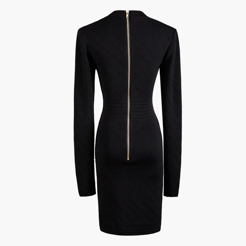 GETSPRING женское платье с v-образным вырезом лоскутное черное вязаное платье с длинным рукавом винтажное сексуальное длинное осеннее платье новое модное сексуальное