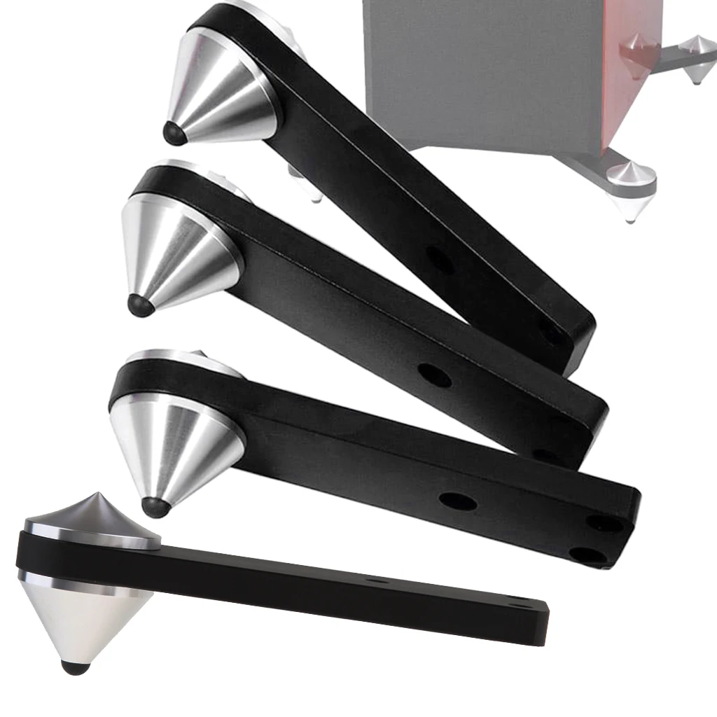 4 Stuks Speaker Spikes Set Aluminium Shock Isolatie Feet Stand Hifi Schokbestendig Basis Pad Ondersteuning Beugel Houder -
