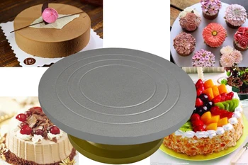 

13" DIY Cake Turntable Baking steel Mold Cake Plate Rotating Round Cake Decorating Tools Rotary Table Pastry Supplies Cake Stand