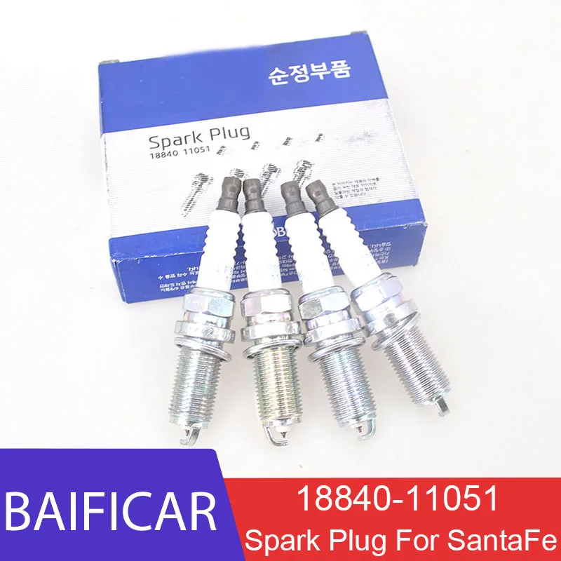 

Baificar Brand New Genuine Normal 4PCS Spark Plugs 18840-11051 LFR5B11 For Hyundai Santa Fe Kia Optima Rondo