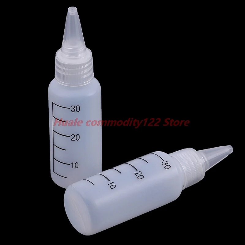New 5pcs 10/30ml Empty Plastic Squeezable Dropper Bottles Eye Liquid Dropper Needle Tip Drop Refillable Bottle