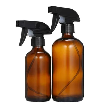 

2pcs Spray Bottles Empty Refillable Storage Bottles Essential Oil Bottles for Home wtih Replaceable Lids (240ml + 500ml)