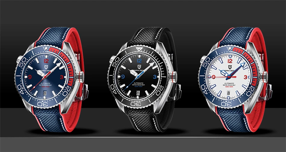 PAGANI DESIGN Men's Automatic Mechanical Watch Ceramic Bezel 100M Waterproof NH35A Movement Luxury Sapphire Glass Watch for Men