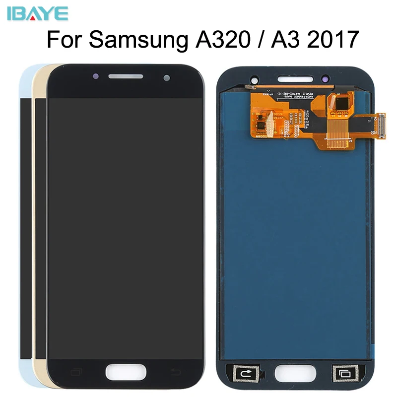 

For Samsung Galaxy A3 2017 A320 A320F A320M A320Y LCD Phone Display with Touch Screen Digitizer Assembly Brightness Replacement