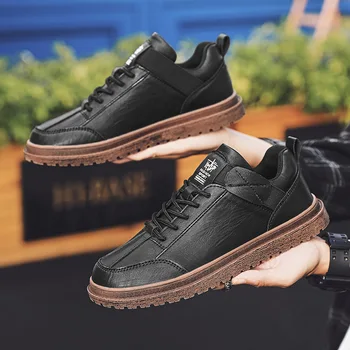 

Leisure Time Leather Shoes Male Soft Leather Trend Autumn And Winter Male Shoe New Pattern Restore Ancient Ways Fashion Skate