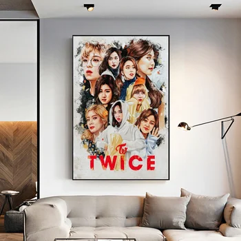 

TWICE team Poster Canvas Painting Prints Wall Art Home Decor No Frame