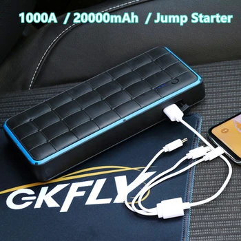 

GKFLY Waterproof 28000mAh Car Jump Starter Power Bank 12V 1000A Starting Device Car Battery Charger For Petrol 8.0L Diesel 6.0L