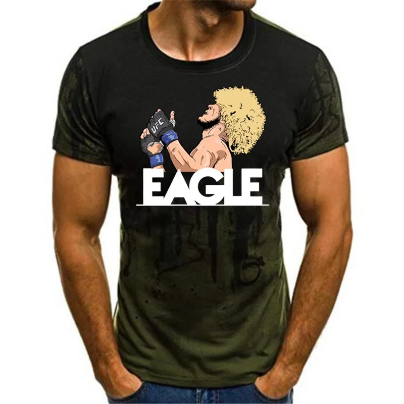 

2019 new Unisex Khabib Nurmagomedov The Eagle Russian Ufc Fighter Tee Streetwear Men Camouflage T-shirt High Quality S-3XL