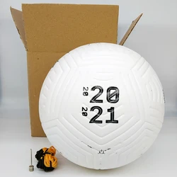 2020 2021 White Soccer Ball Football Match Training Balls Size 5 High Quality PU Seamless Custom Team LOGO Name