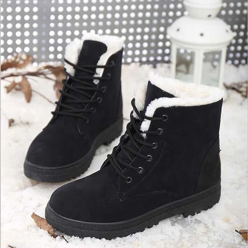 Women Boots Winter Ankle Boots For Women Winter Shoes Female Snow Botas Mujer Warm Plush Shoes Woman Plus Size