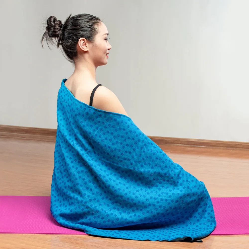183*63cm Non Slip Yoga Towel Blanket Fitness Mat Odor Free Sweat Absorbent Yoga Mat Towel For Fitness Exercise Pilates Training