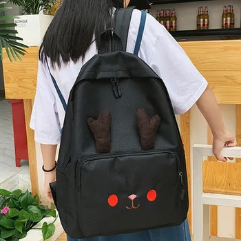 

2020 new backpack ladies playful cute backpack high school students large capacity schoolbag women