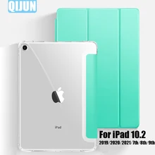 

Tablet case for Apple ipad 10.2" 2019 2020 2021 Leather Smart Sleep wake Trifold Stand Solid cover bag funda iPad 7th 8th 9th