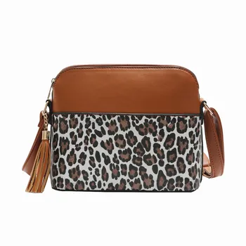

crossbody bags for women Fashion Casual Leopard Retro Handbag Shoulder Messenger Bag Fashionable Wild Bag сумка кожаная женская