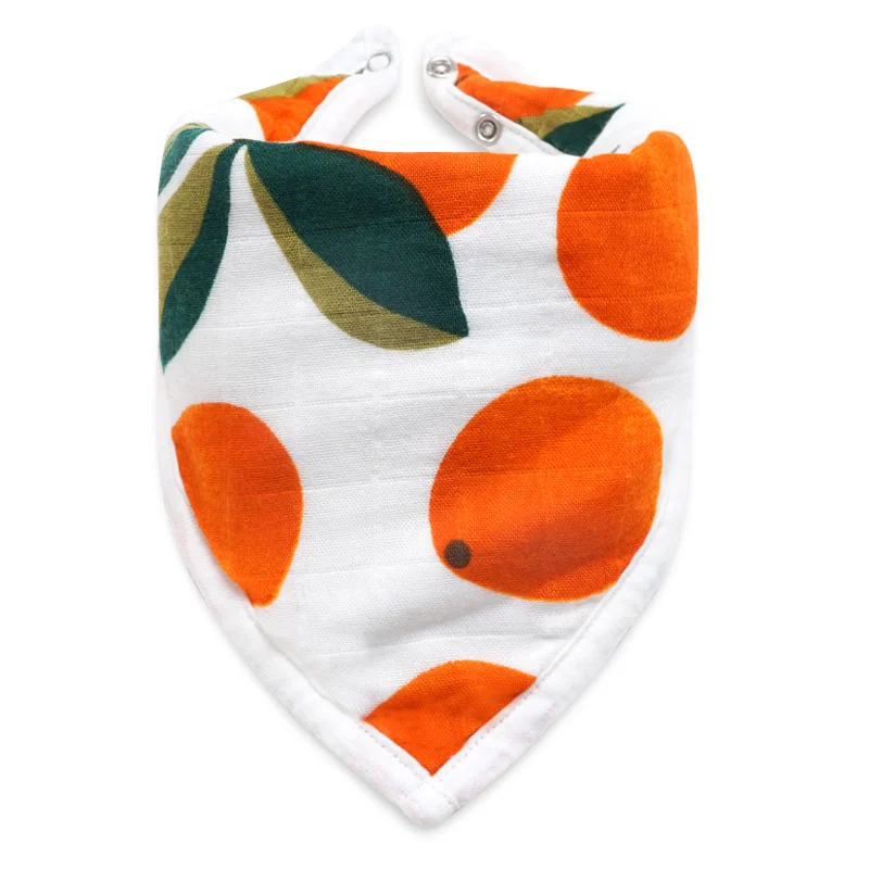Хлопок Бамбуковая муслиновая 6-слойное бальное платье для новорожденных Детский слюнявчик, полотенце для слюней Слюнявчики с персонажами для малышей, комбинезон на детскую бандану передник для кормления младенцев - Цвет: oranges