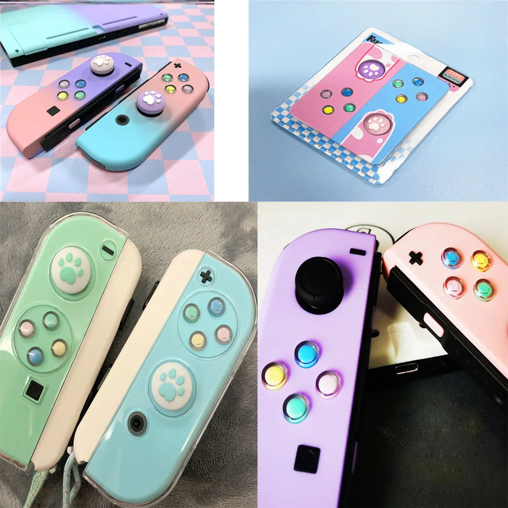 Nintendo Switch Joycon Diy Colorful Abxy Indicazioni Tasti Pulsanti Per Nintendo Switch Ns Controller Joy-Con Controller Sinistro Destro