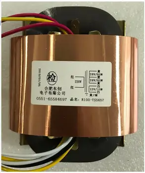 

28V-0-28V 2.1A 12V 0.8A R Core Transformer 130VA R100 custom transformer 220V input copper shield Power amplifier
