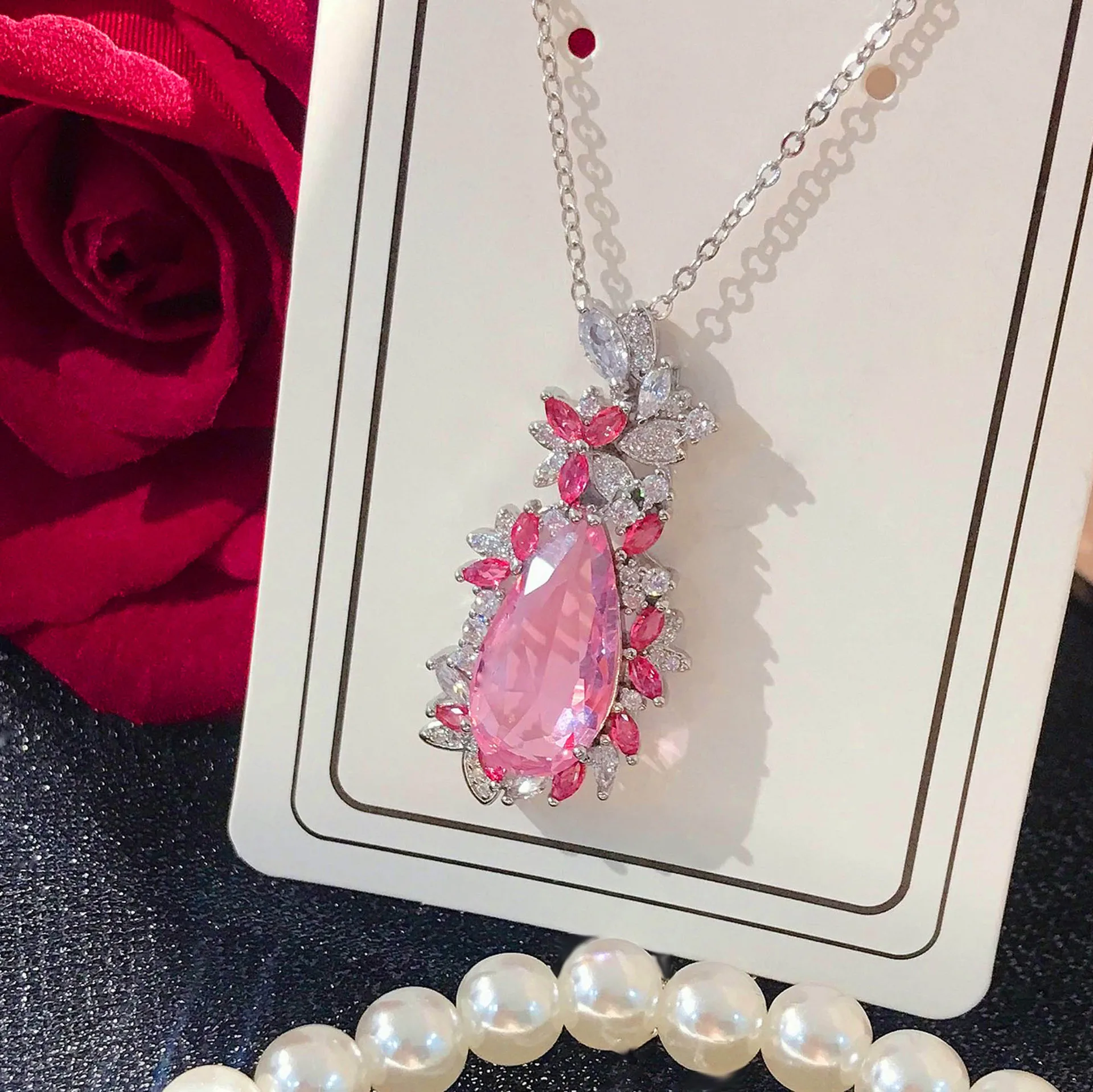 6F602702AQCHPD 18KT Pink Diamond Necklace – GR Precious Color Inc