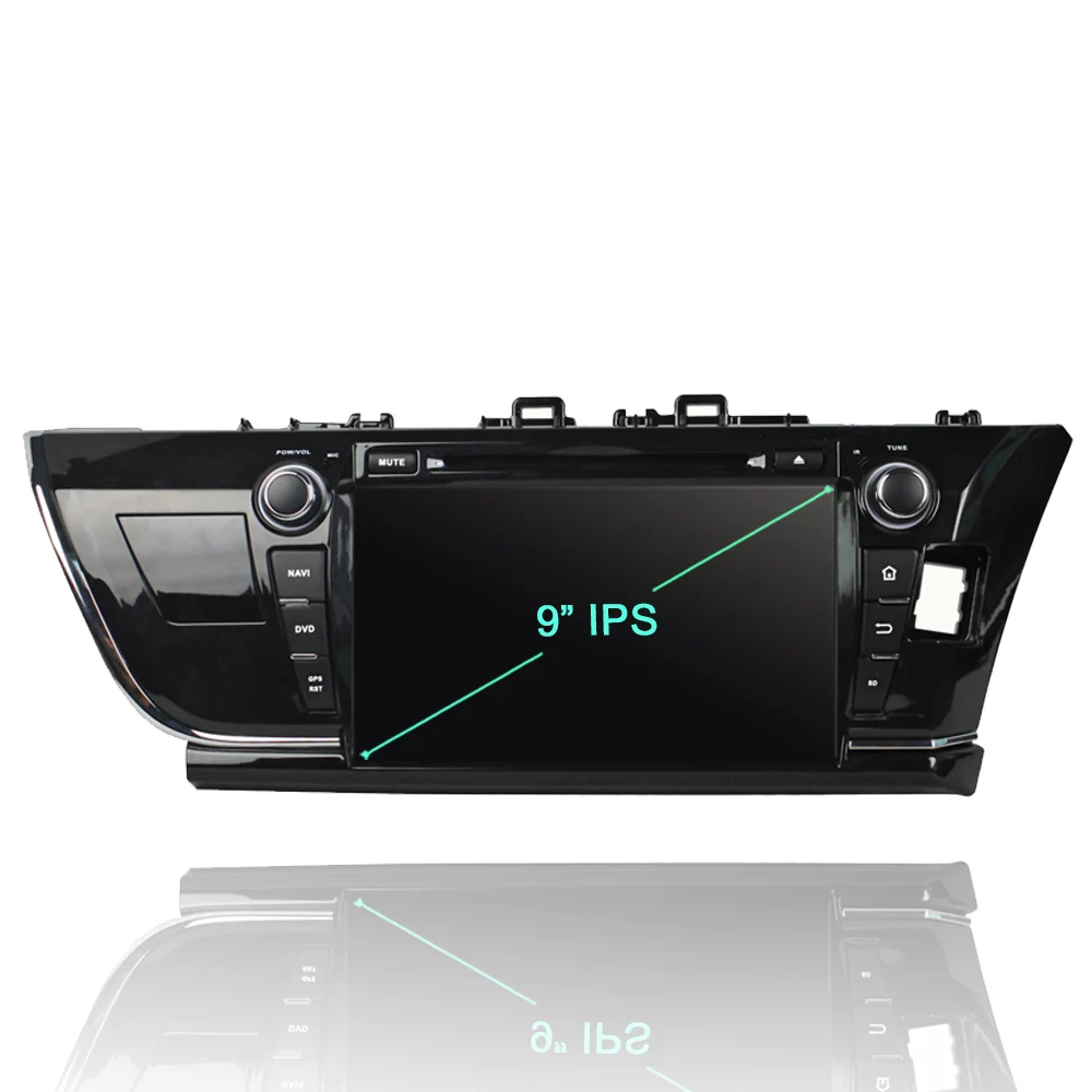 Discount DSP 9" TDA7851 Android 9.0 Car DVD Player right left 4GB RAM 64G ROM wifi autoradio GPS Glonass Map For Toyota COROLLA 2014 2015 1