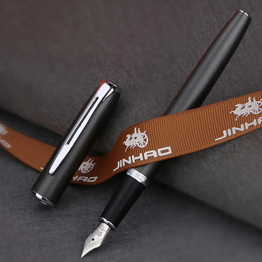 Роскошные Jinhao металл перьевая ручка 0 5 мм Перо ручки для школы канцелярия чернила