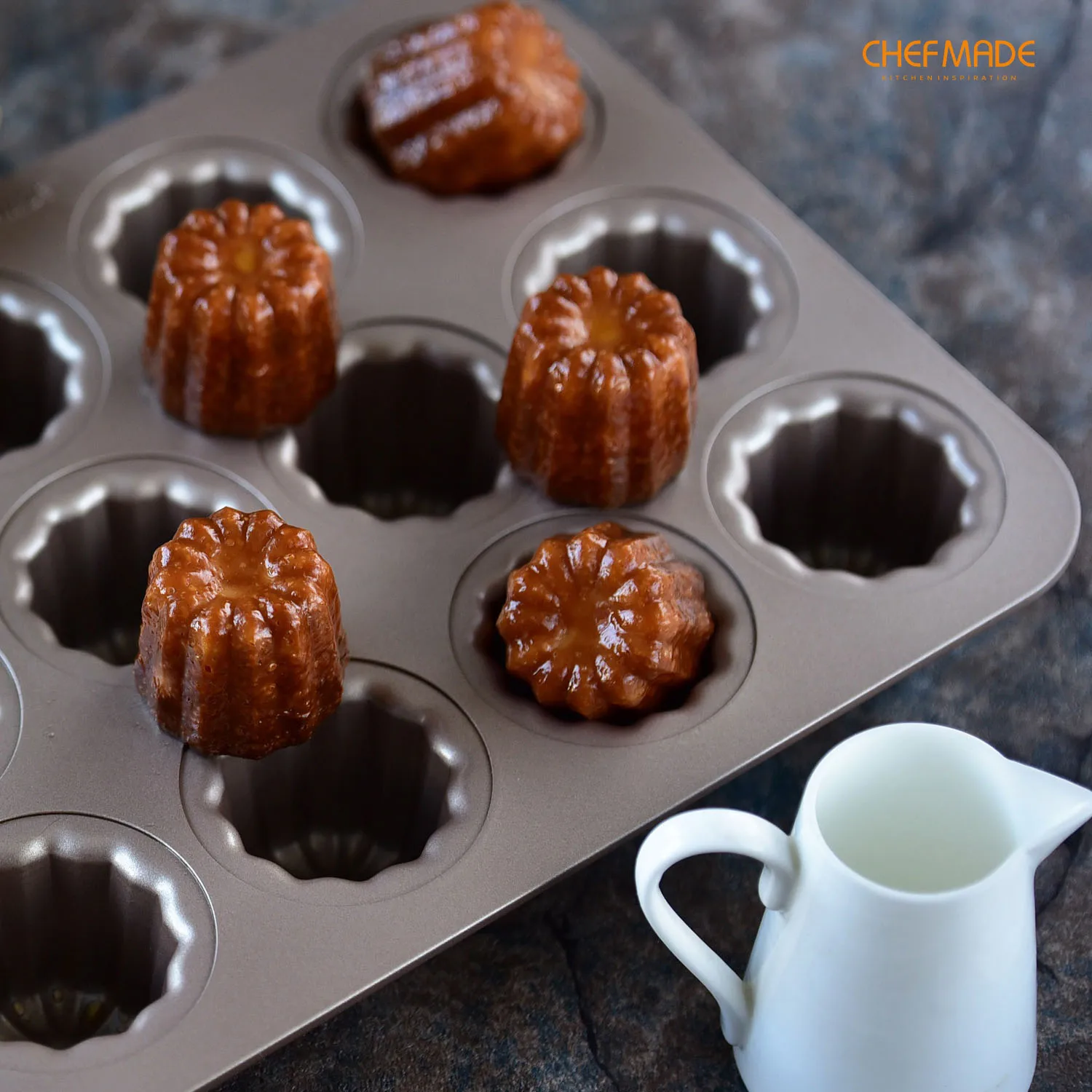 Форма для кексов CHEFMADE 12 полостная антипригарная сковорода хлеба Cannele одобренная