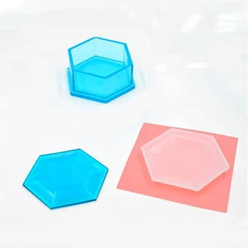 

Hexagon Storage Box Molds Epoxy UV Resin Silicone Mold Mould DIY Jewelry Making Accessories Tools