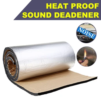 

200 x50cm Aluminum Foil Mat Car Hood Engine Firewall Heat Mat Deadener Sound Noise Proof Insulation Deadening Water resistant