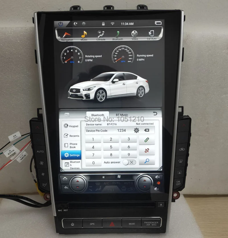 Ouchuangbo PX6 android 9 0 радио gps рекордер для 12 1 дюймов tesla style Infiniti Q50 Q50L Q60s Аудио стереосистема 1280*800|Мультимедиаплеер
