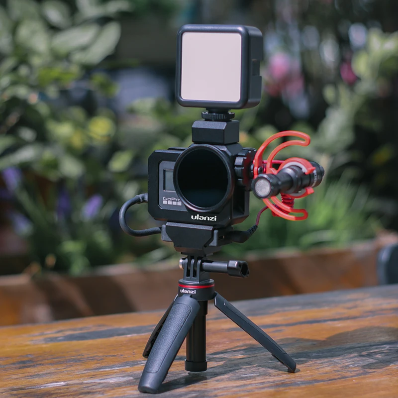 ULANZI G8 5 камера металлическая клетка для Gopro Hero 8 черная Vlog двойной Холодный башмак