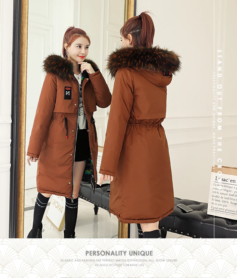 Новая Корейская версия с капюшоном стеганая хлопковая куртка двухстороннее Хлопковое платье женское зимнее пальто средней длины