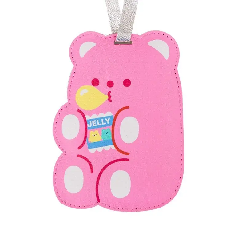 Бренд Bentoy, новинка, 6 шт., вышитые наклейки для сумки для ноутбука, багажа, милый медвежонок, бирка, прекрасный подарок для девочек, наклейки сделай сам - Цвет: pink