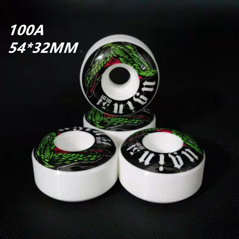 

4Pcs Skateboard Double Wane Wheels Resilient PU SHR-100A Extreme Invert Board Wheel High Rebound 54MM * 32MM Skateboard Wheels