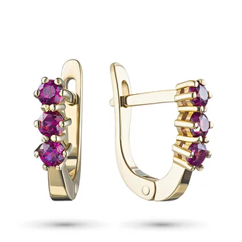 

Earrings made of yellow gold with garnet e0306sg06169700