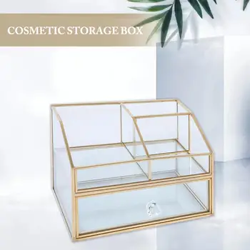 

Beauty Cosmetic Storage Case Drawer Type Dust-proof Makeup Tools Desktop Container