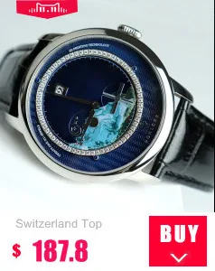 Роскошные Брендовые Часы для мужчин Nesun автоматические механические мужские часы сапфир relogio masculino из натуральной кожи ремешок часы N9603-2