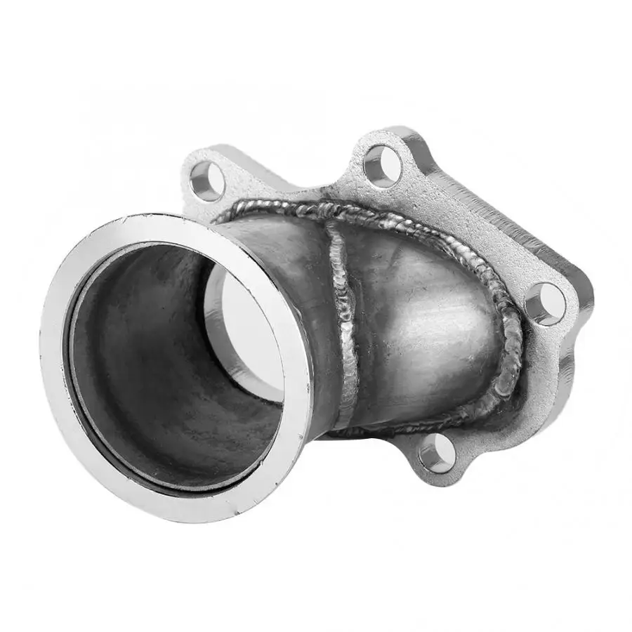 KIMISS Flange Adapter TD04 5 Bolt Turbo Downpipe Flange to 3in V-Band Conversion Adaptor Fit for WRX 14412AA451 