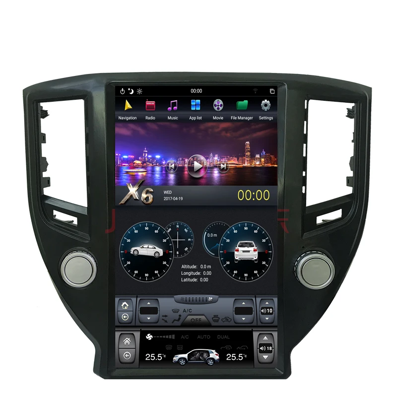NAVITOPIA 13,6 дюймов 4G+ 64GB Tesla стиль вертикальный экран Android 8,1 Автомобильная dvd-навигационная система для Toyota Crown