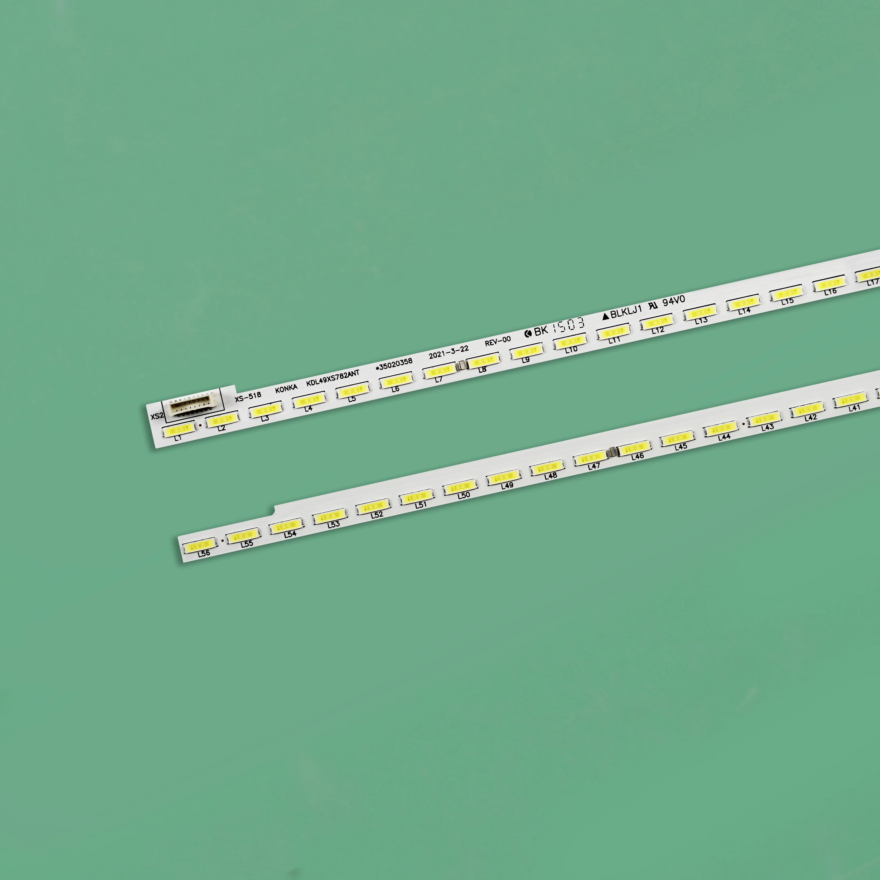 Fita de Luz de Fundo Led 56 Lâmpadas para Konka dy 37027104 35020358 35020360 Led50r66 Led50x8800u - Imagem 3