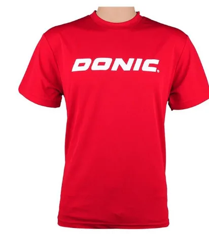 Подлинная Одежда для настольного тенниса, спортивная одежда, быстросохнущая Мужская футболка с короткими рукавами для пинг-понга, спортивные майки для бадминтона - Цвет: Red 83703
