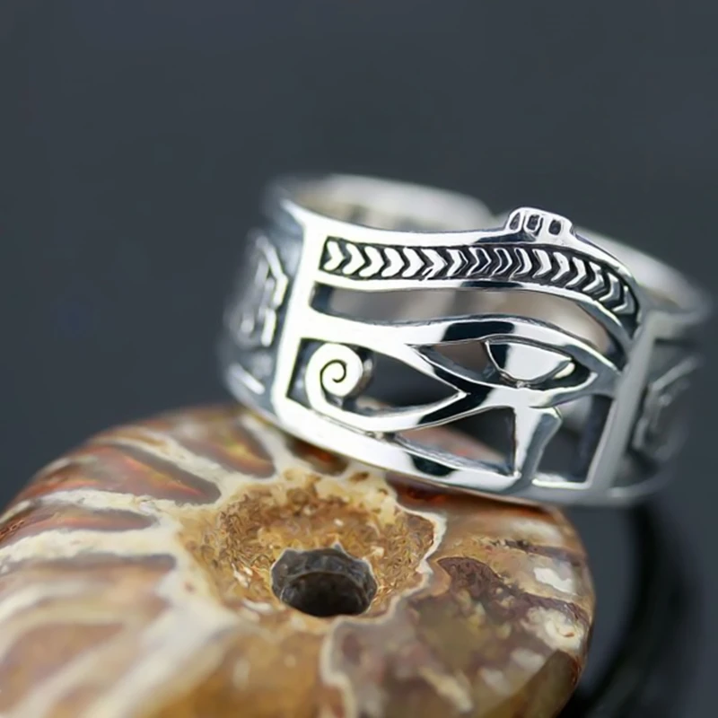 Vintage-Men-Women-Silver-Color-Egyptian-Eye-of-Horus-Ankh-Cross-Symbolic-Rings-Egypt-Amulet-Jewelry (1)