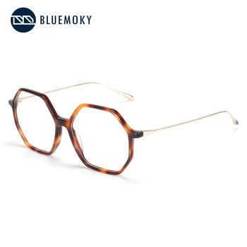 

BLUEMOKY Anti Blue Light Computer Glasses Hexagon Eyeglasses Frame Women Optical Glasses Frame Women Eyewear Fashion Accessories