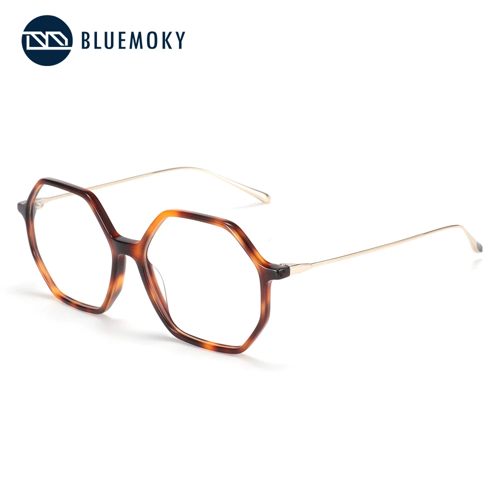 BLUEMOKY анти-синий светильник компьютерные очки шестигранная оправа для очков