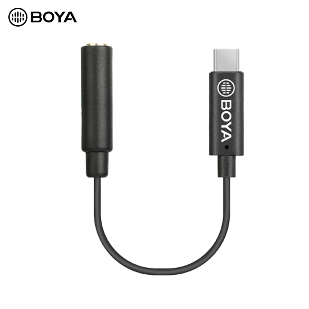 Кабель-переходник BOYA BY-K4 3 5 мм TRS (гнездо)/Type-C (разъем) для HUAWEI OPPO VIVO Android подключение