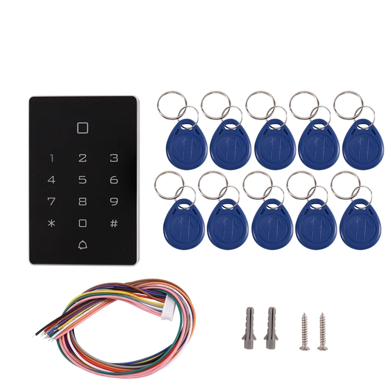 T12 пластиковый пресс-Клавиатура Автономный контроллер доступа считыватель Поддержка 125 кГц RFID EM ID Card PIN пароль